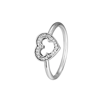 

CKK Ring Mickey Heart Rings for Women Men Anillos Mujer Anel Bague Femme Wedding Engagement 925 sterling silver Jewelry