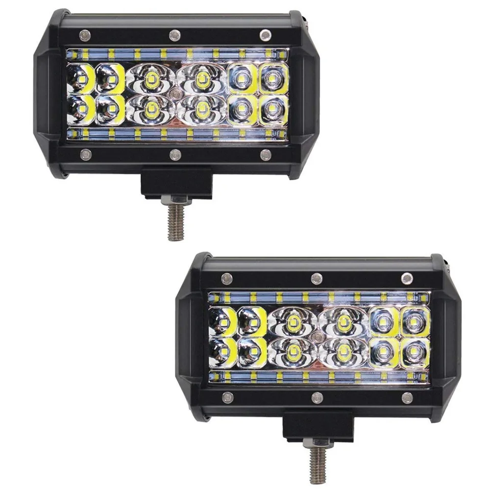 

exLED LED Light Bar 2Pcs 5" 168W LED Work Light Bar Spot Flood Combo Driving Fog Lamp for Truck Boat for Off-road Truck