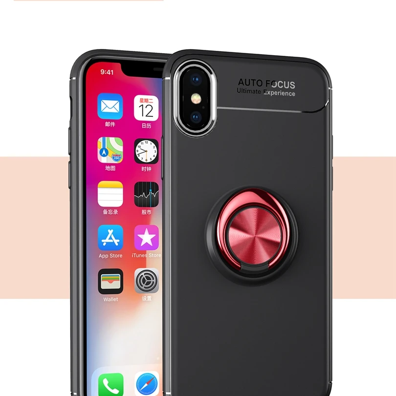 Чехол для iPhone X / iPhoneX 5 8 &quot магнитный автомобильный держатель чехол вращающийся