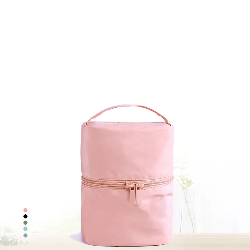 

Portable Women Cosmetic Bag Travel Storage Makeup Case Waterproof Organizer Large-capacity Cylinder Toiletry Wash Storage Bag
