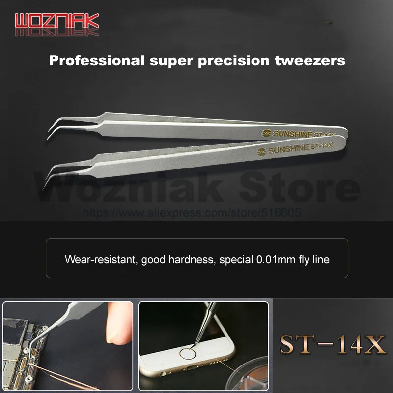 Wozniak Special tweezers for ST 14X 0.01mm flight line Professional