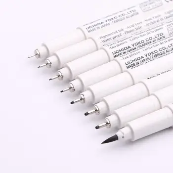 

Japan import Needle Pen Sketch Drawing Porous-Point Pen Cannot add ink Hand drawn Animation 8pcs set Painting Comic hook line