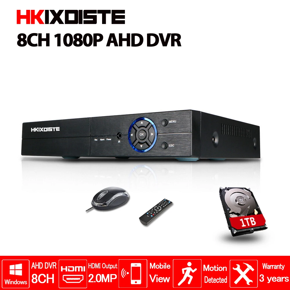 Новый металлический видеорегистратор 1080P AHD DVR с поддержкой камеры 1920x1080 H 8CH 4CH 5MP 4/8