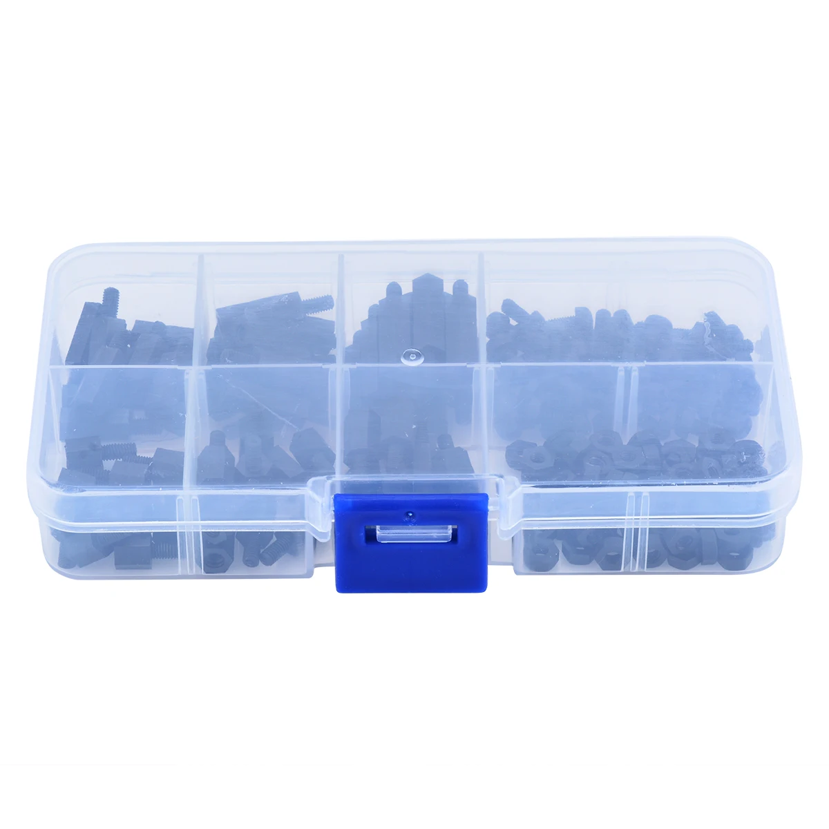180Pcs New M3 Thread Hex Spacers Male - Female Screw Black Nylon Screws Nut Stand-off Replacement Kit With Plastic Box
