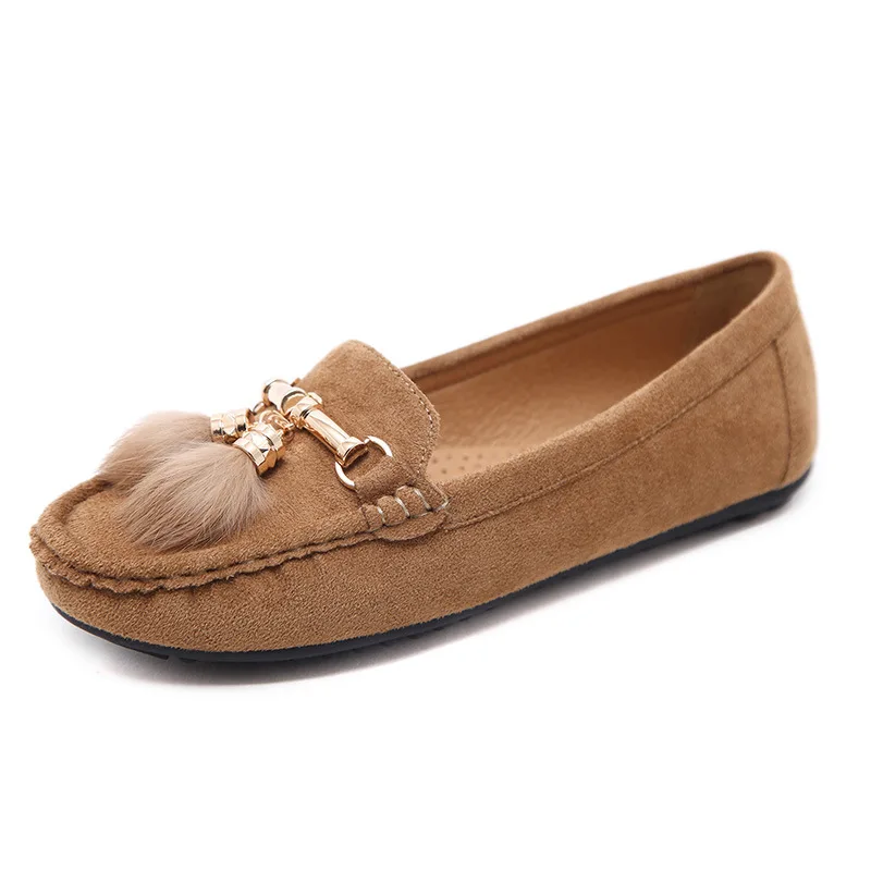 women brown slip on shoes