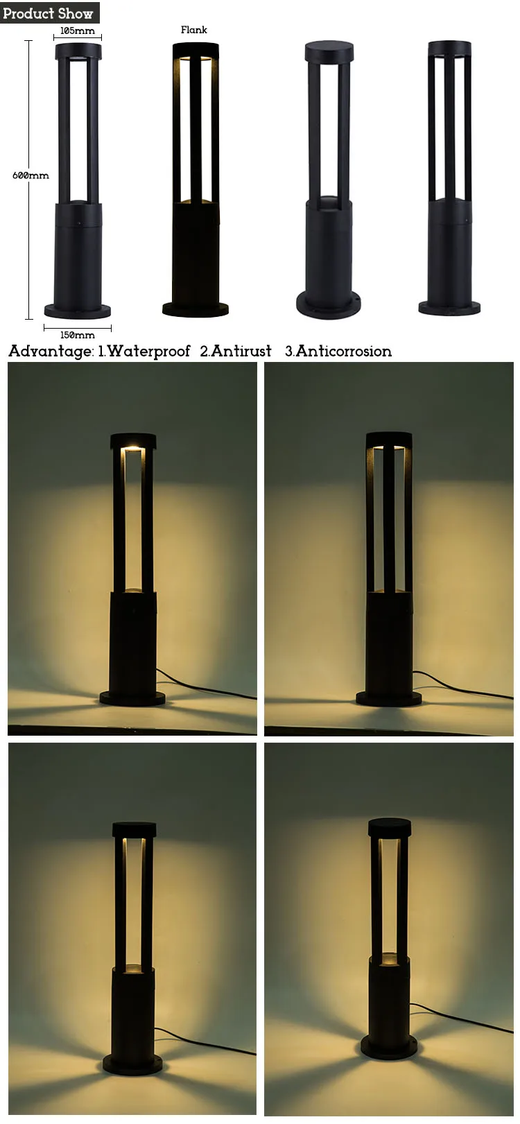 Gramado para Jardim ao ar 2018 Venda Quente à Prova d' Água Ip65 Led Jardim Luz Cob 5 w Lâmpadas Led Livre da Iluminação 4 led lawn lamp