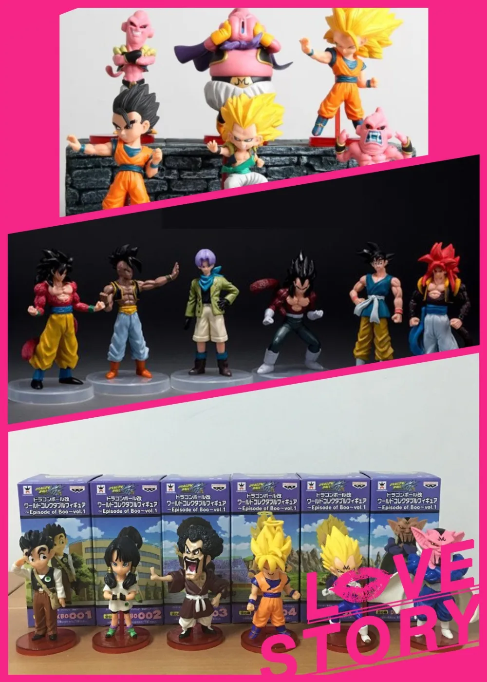 

6pcs Dragon ball Z Action Figures Budokai Son Goku Gohan Vegeta Dragonball PVC Model Toy Japanese Anime Figure Dragon Ball Kai