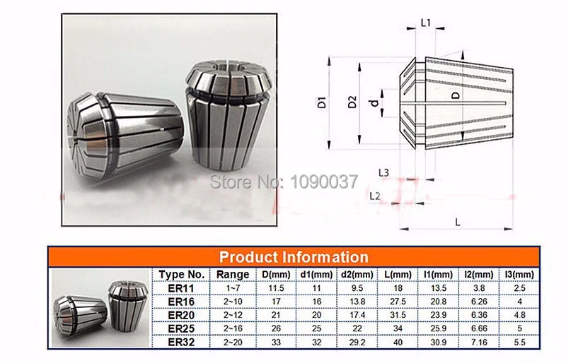 Высокая точность 0,008 15 шт. ER25 цанги ER 25 Пружинные цанги подходят для ER цанговый патрон Держатель 0,008 точность