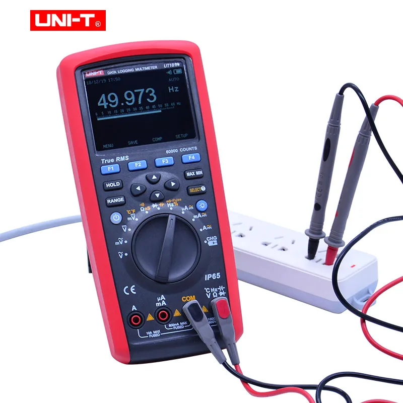 U-NIT UT181A True RMS Datalogging Цифровые мультиметры DMM измеритель температуры емкости с перезаряжаемой литиевой батареей EU Plug