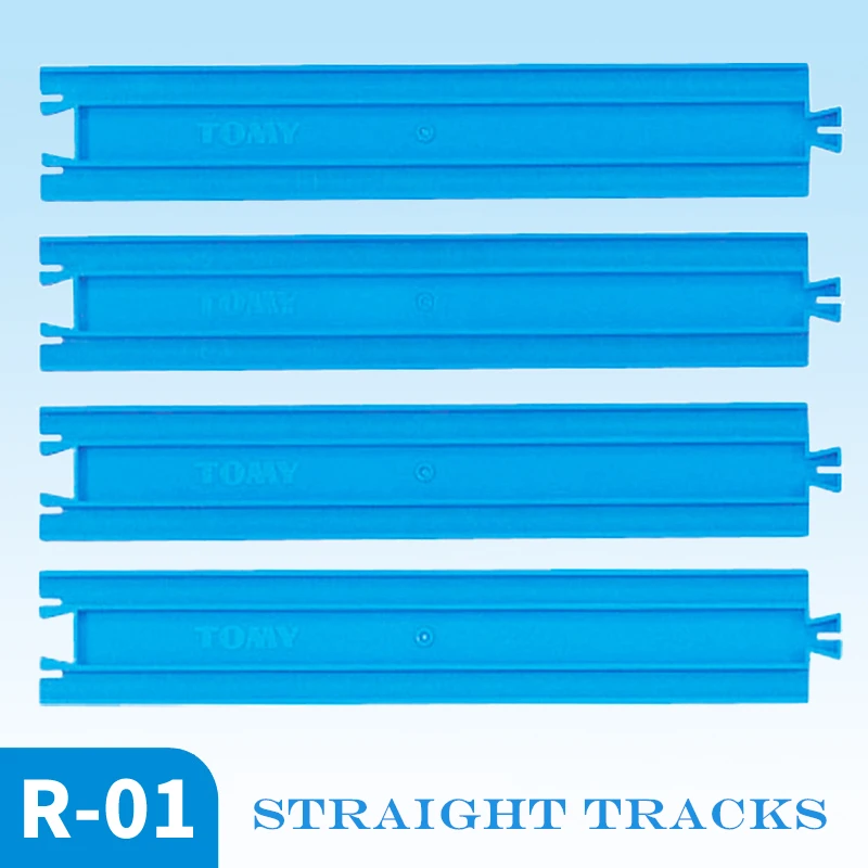 TAKARA TOMY tomica моторизованный поезд железнодорожные синие части прямые рельсы для модели поезда комплект(4 шт) sui