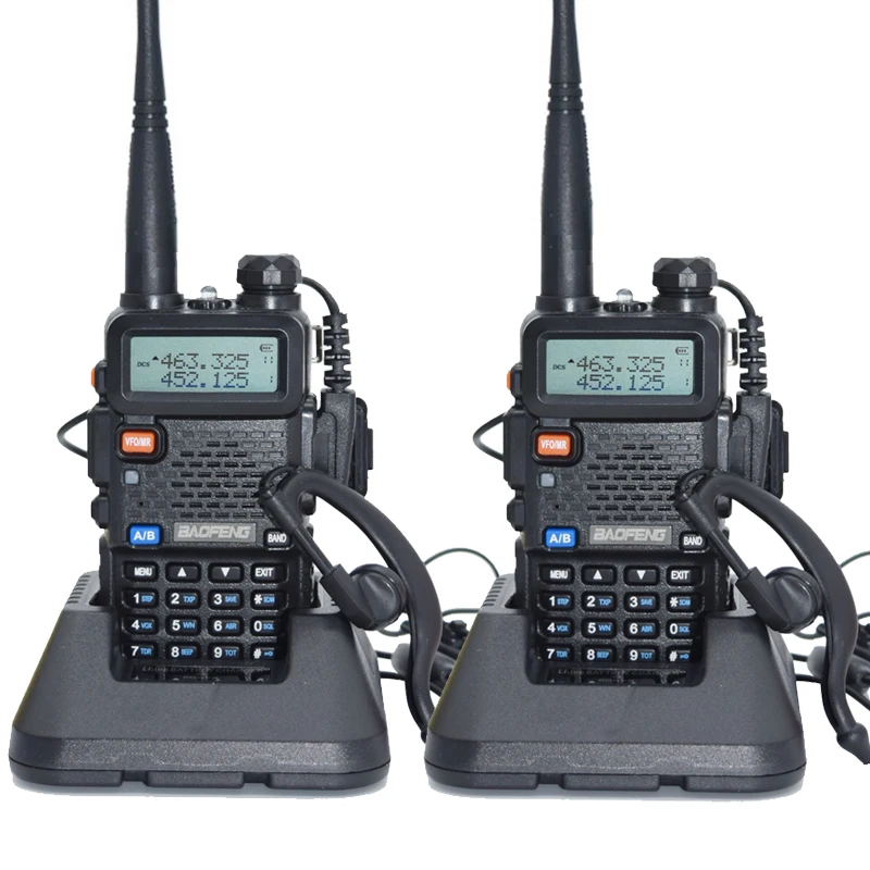 imágenes para 2 unids Baofeng UV-5R Walkie Talkie 128 de Banda Dual UHF y VHF 136-174 MHz y 400-520 MHz Baofeng UV 5R Radio Portátil 5 W de Dos Vías Radio imágenes para 2 unids Baofeng UV-5R Walkie Talkie 128 de Banda Dual UHF y VHF 136-174 MHz y 400-520 MHz Baofeng UV 5R Radio Portátil 5 W de Dos Vías Radio