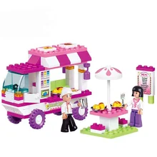 Christmas Gifts Sluban 0155 City House Snack Car Building Blocks Set Diy Enlighten Bricks Toys Compatible Legoe Friends For Girl Christmas Gifts Sluban 0155 City House Snack Car Building Blocks Set Diy Enlighten Bricks Toys Compatible Legoe Friends For Girl
