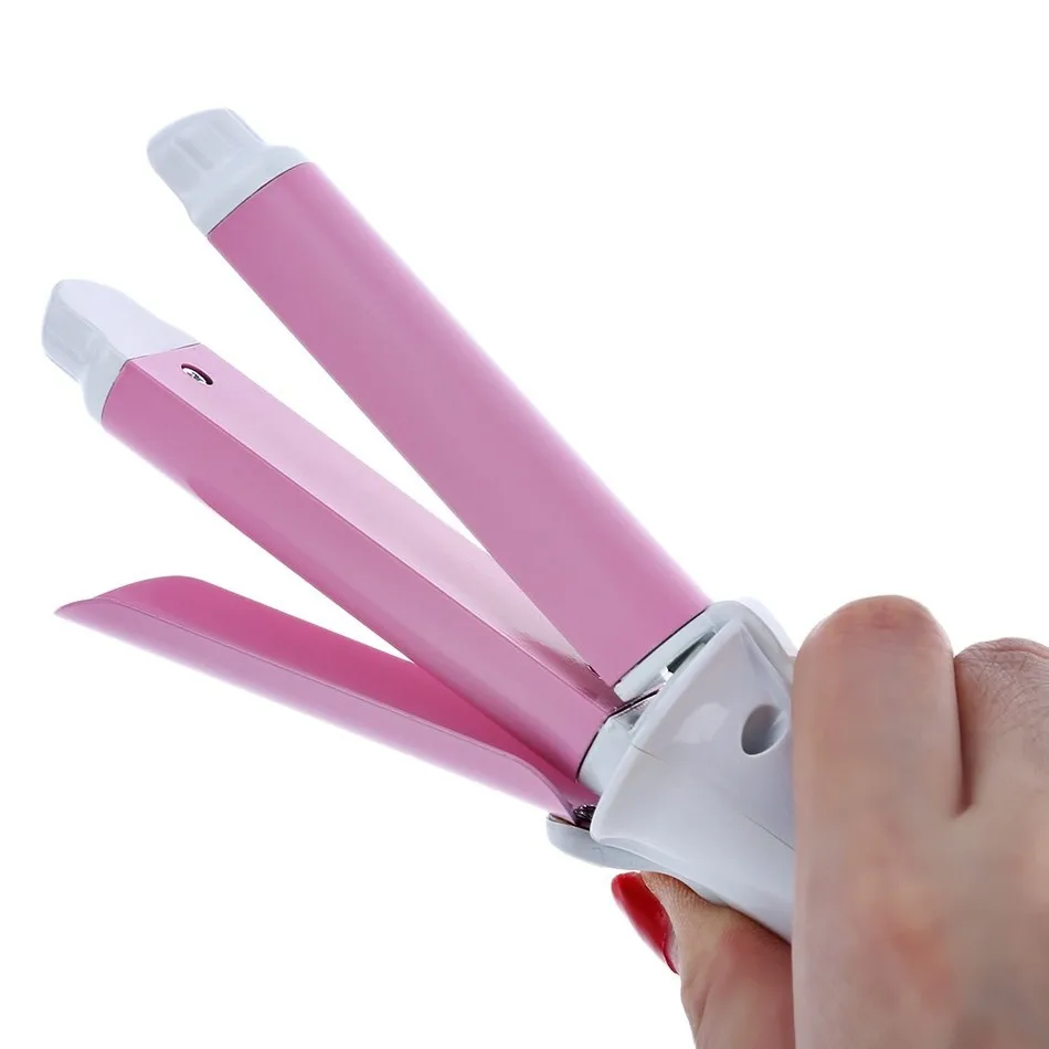 

Mini hair Straightening Irons hair iron roller clip bangs curler sticks hair curling iron sticks pear ceramic band accessories