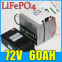 72V Golf Battery Pack 60AH LiFePO4 Long life Battery 4000W Electric bicycle Scooter lithium battery