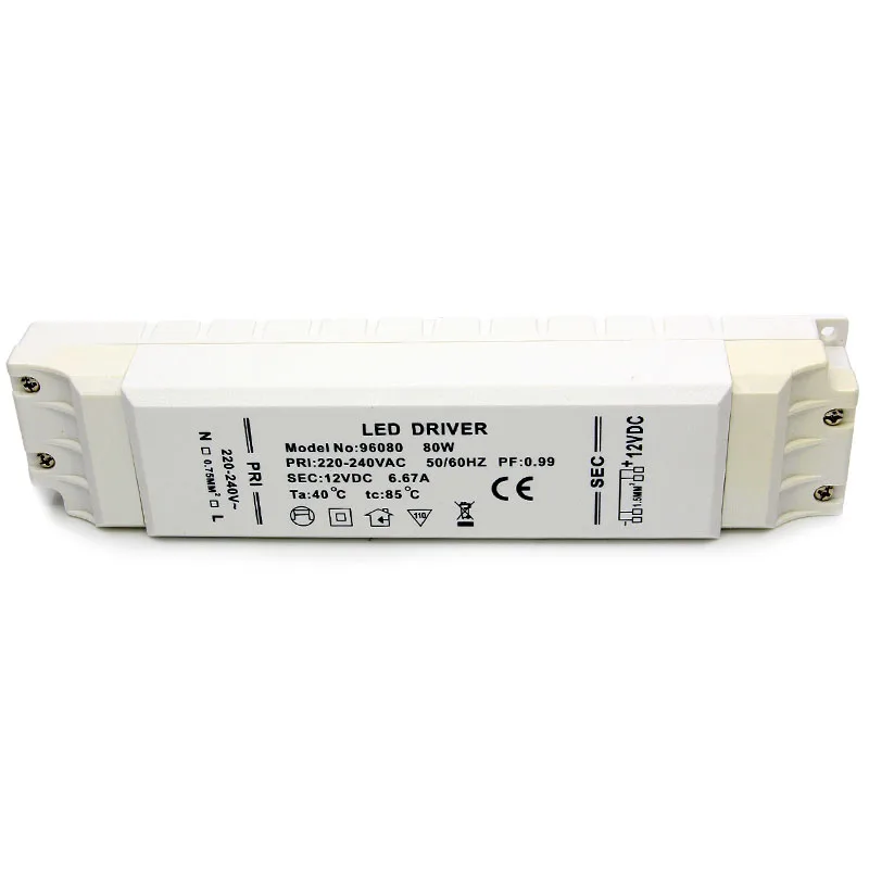 80 Вт Светодиодный драйвер постоянного напряжения вход AC230V/AC110V выход DC12V питание