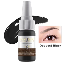 Famisoo черный татуаж чернила татуировки машины пигмент для микроблейдинга татуировки для глаз бровей Make up Art Татуировка Поставки