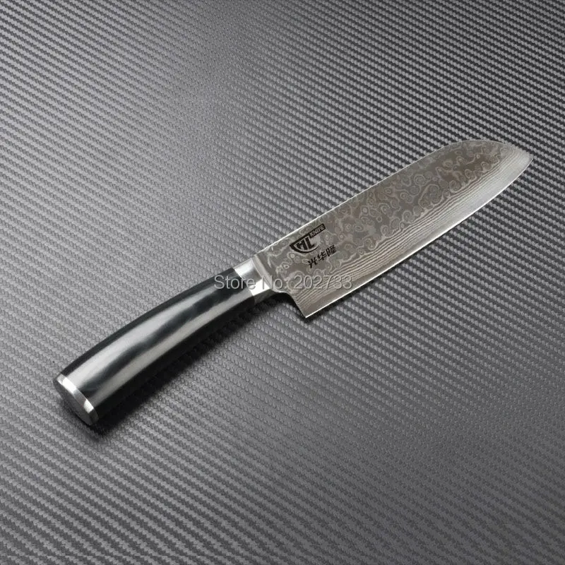 67 слоев дамасской стали Santoku нож Профессиональный Шеф Santoku
