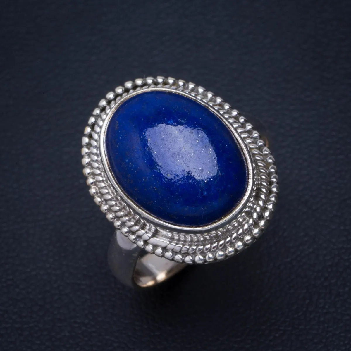 

Natural Lapis Lazuli Handmade Unique 925 Sterling Silver Ring 9 B1172