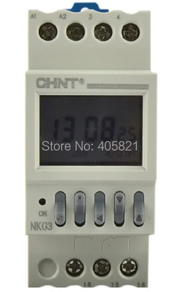 CHINT NKG3 NKG 3 LCD микрокомпьютер astro Time Switch sunrise sunset на основе широтно DIN рейки цифровой