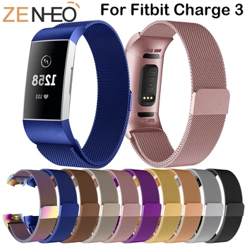 

Stainless Steel Magnetic Milanese Loop Band for Fitbit Charge 3 Bands Replacement Wristband Strap for Fitbit Charge 3 Watchband