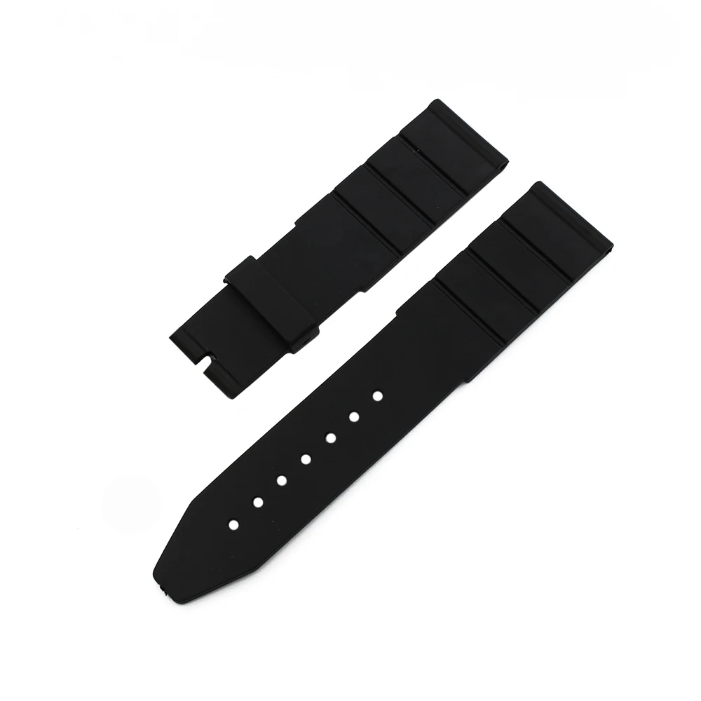 22 мм 24 мм силиконовая резинка часы для Breitling ремешок Для мужчин Для женщин смолы ремешок на запястье петли для ремня браслет черный +