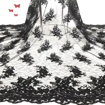 

2019 Latest Nigerian Laces Fabrics High Quality African Laces Fabric For Wedding Dress French Tulle Lace With Beads JX1672B-5