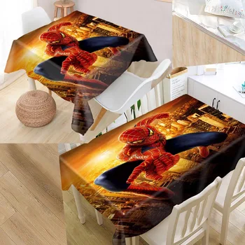 

New Arrival Custom spider man Table Cloth Waterproof Oxford Fabric Rectangular Tablecloth Home Party Tablecloth