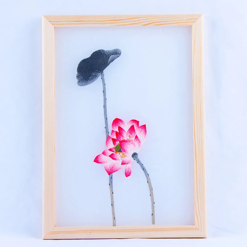 5 DIY Китайский Набор для вышивания с деревянной рамкой рукоделие вышивка крестиком цветочный узор ручной работы качели ремесло Домашний декор - Цвет: 5