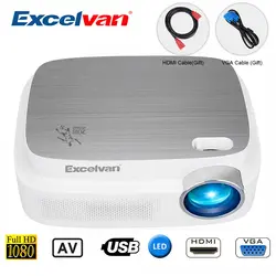 Excelvan Q7 светодиодный проектор с ЖК-дисплеем 200 ANSI 3300 люмен 1280*800 HD видеопроектор HDMI VGA для дома игра на открытом воздухе Proyector