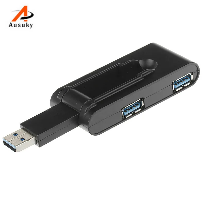 A Ausuky 4 порта Высокоскоростной USB концентратор 180 градусов вращающийся компактный дорожный USB 3,0 внешний концентратор адаптер 25