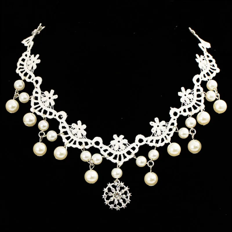 Cheap Elegant Pearl Wedding Head Chain Forehead Hair Jewelry Crystal