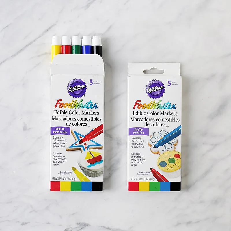 Wilton Food Writer Edible Color Markers 5 color fondant biscuit hook line drawing color food color pen bakery accessories