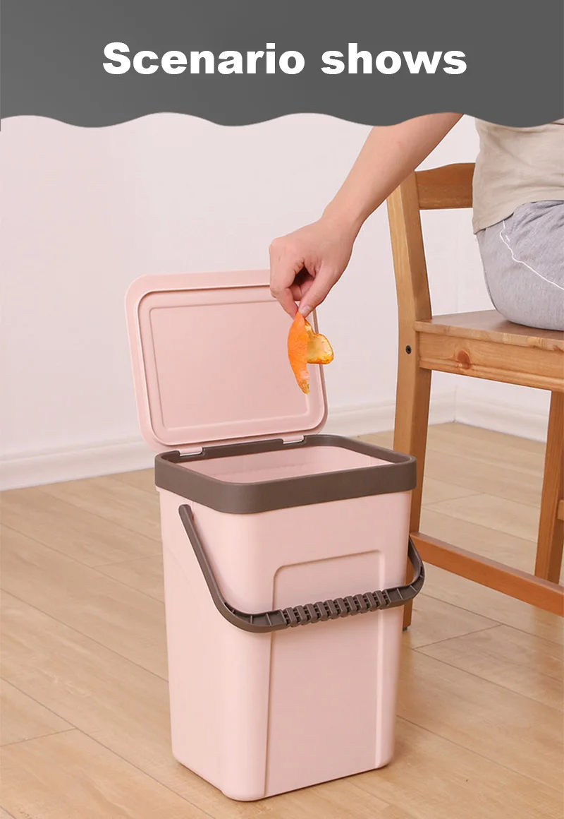 UNTIOR пластиковый настенный мусорный бак для домашнего кухонного портативного хранения ведро для мусора креативная ванная комната с крышкой мусорное ведро