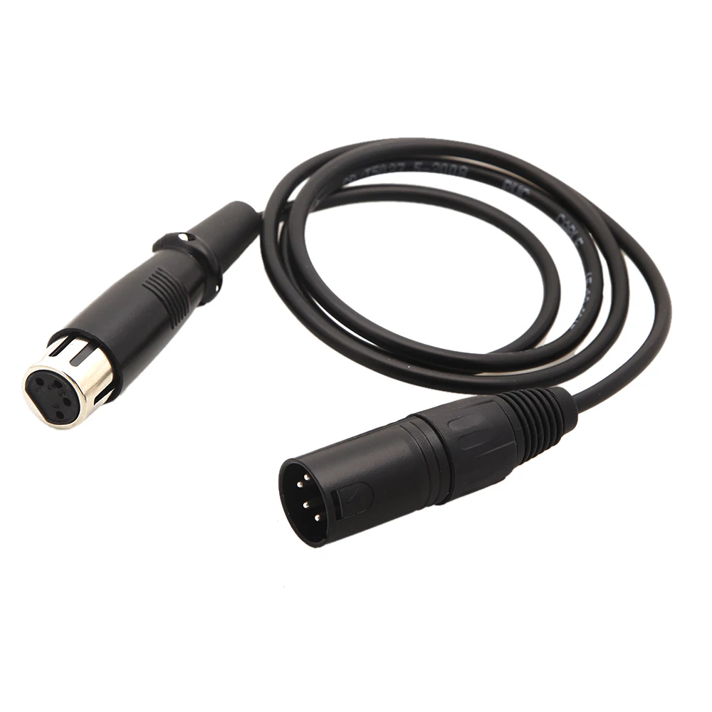 

4 pin XLR Male to XLR FEMALE Power Cable Cord 1M for DSLR Camera Photography