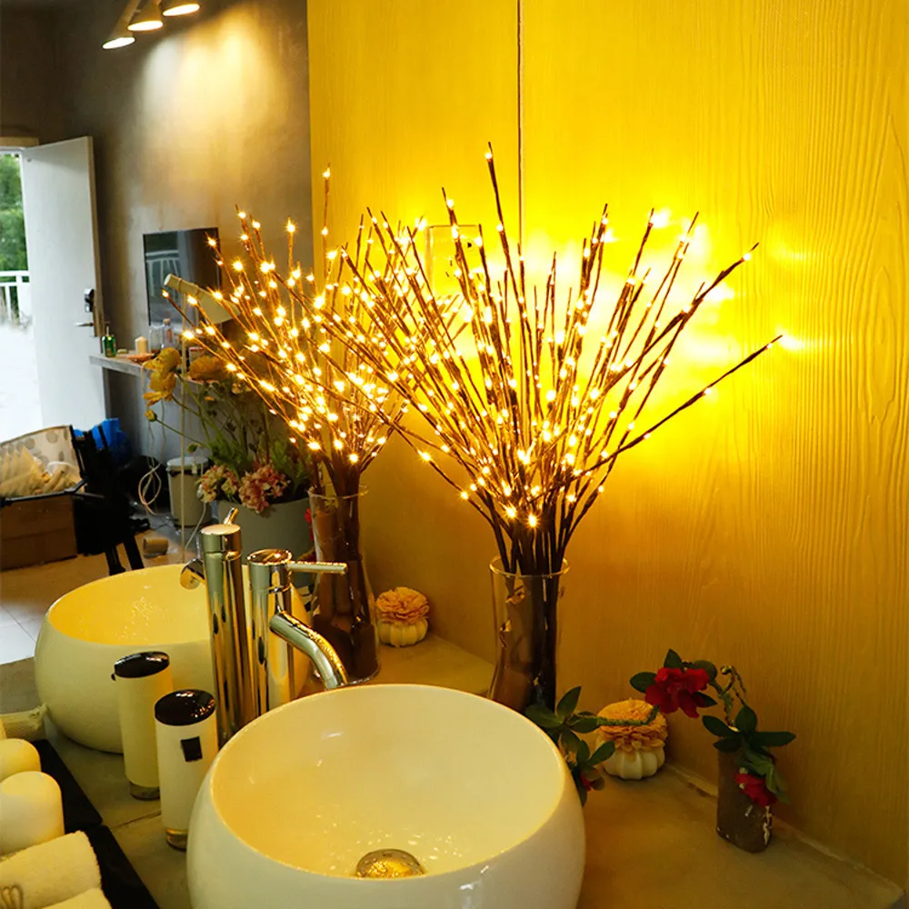 

Dropshipping LED Willow Branch Lamp Floral Lights 20 Bulbs Home Christmas Party Garden Decor