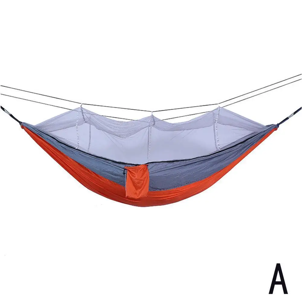 Открытый Кемпинг Hangmat met Klamboe парашют Stof Hangmatten постельное белье Opknoping качели Slapen кровать дерево - Цвет: Orange