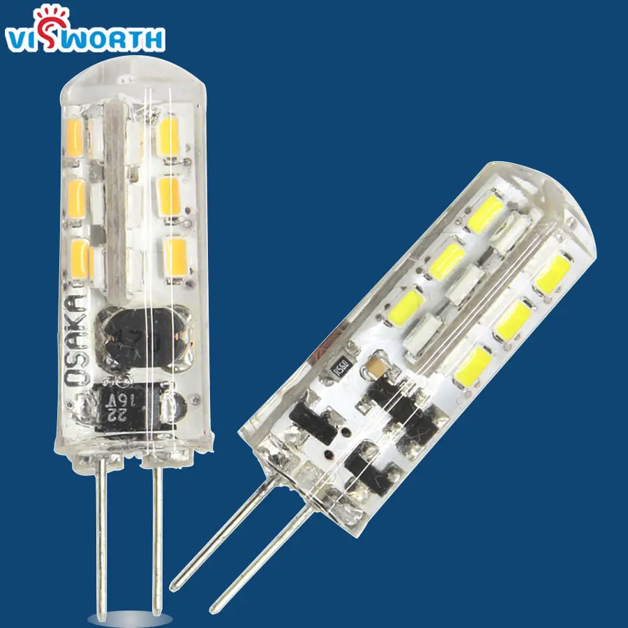 

G4 Led Lamp ACDC 12V Led Bulb 3W SMD3014 24Pcs LEDS Crystal Lamp G4 Base 360 Degree Corn Light Replace Halogen Warm Cold White