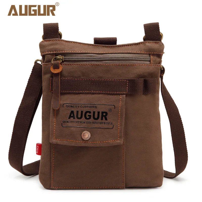 AUGUR Canvas Bag Men Messenger Bags Casual Satchels Cover Man Shoulder