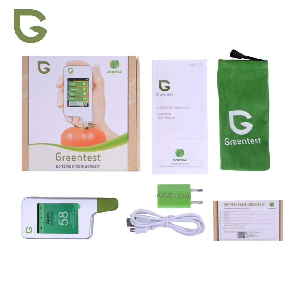 Greentest 2 Цифровой пищевой нитратный тестер для фруктов, овощей, мяса, нитрата обнаружения здоровья, еды, окружающей среды, безопасности детектор