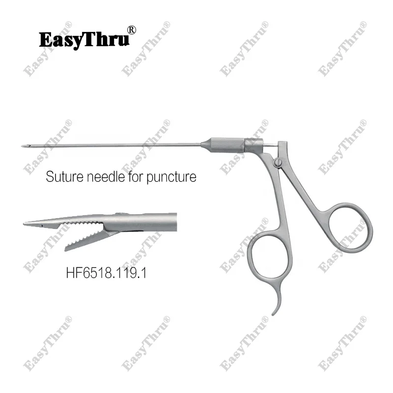 Endoscopic Surgery Forceps 2.5mm Laparoscopic Medical Instruments Suture Needle For Puncture