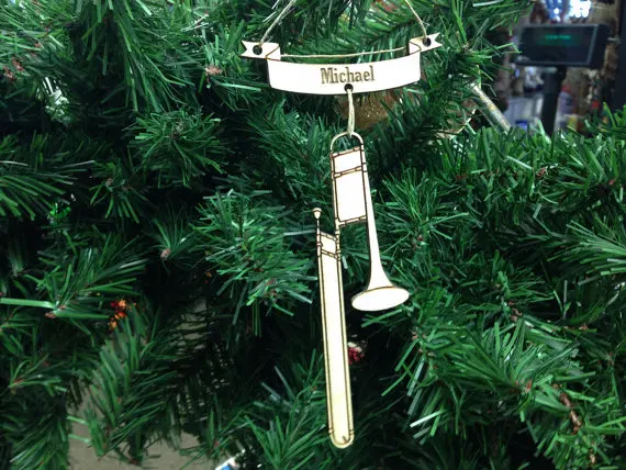 

Trombone Personalized Christmas Ornament