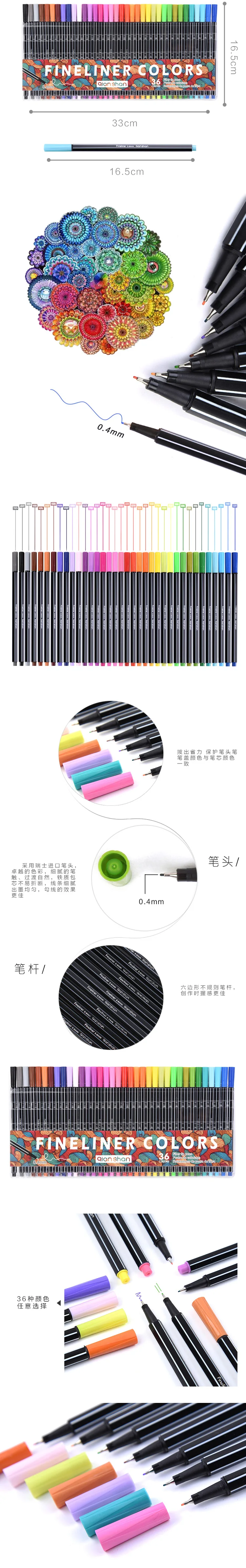36 шт./лот(1 мешок) 0,4mm тонкий Пластик Цветной ручка-закладка искусство маркеры для рисования живопись корейский канцелярские творческие принадлежности