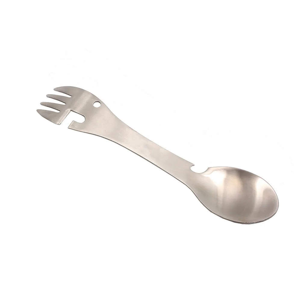 Походная Посуда Spork Кемпинг Пикник нержавеющая сталь ложка инструменты для велосипедной вилки многофункциональная вилка открывалка новое поступление