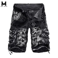 Летние мужские Новые повседневные камуфляжные рабочие Большие размеры для мужчин шорты модные брендовые повседневные с несколькими карманами хлопковые пять мужчин короткие