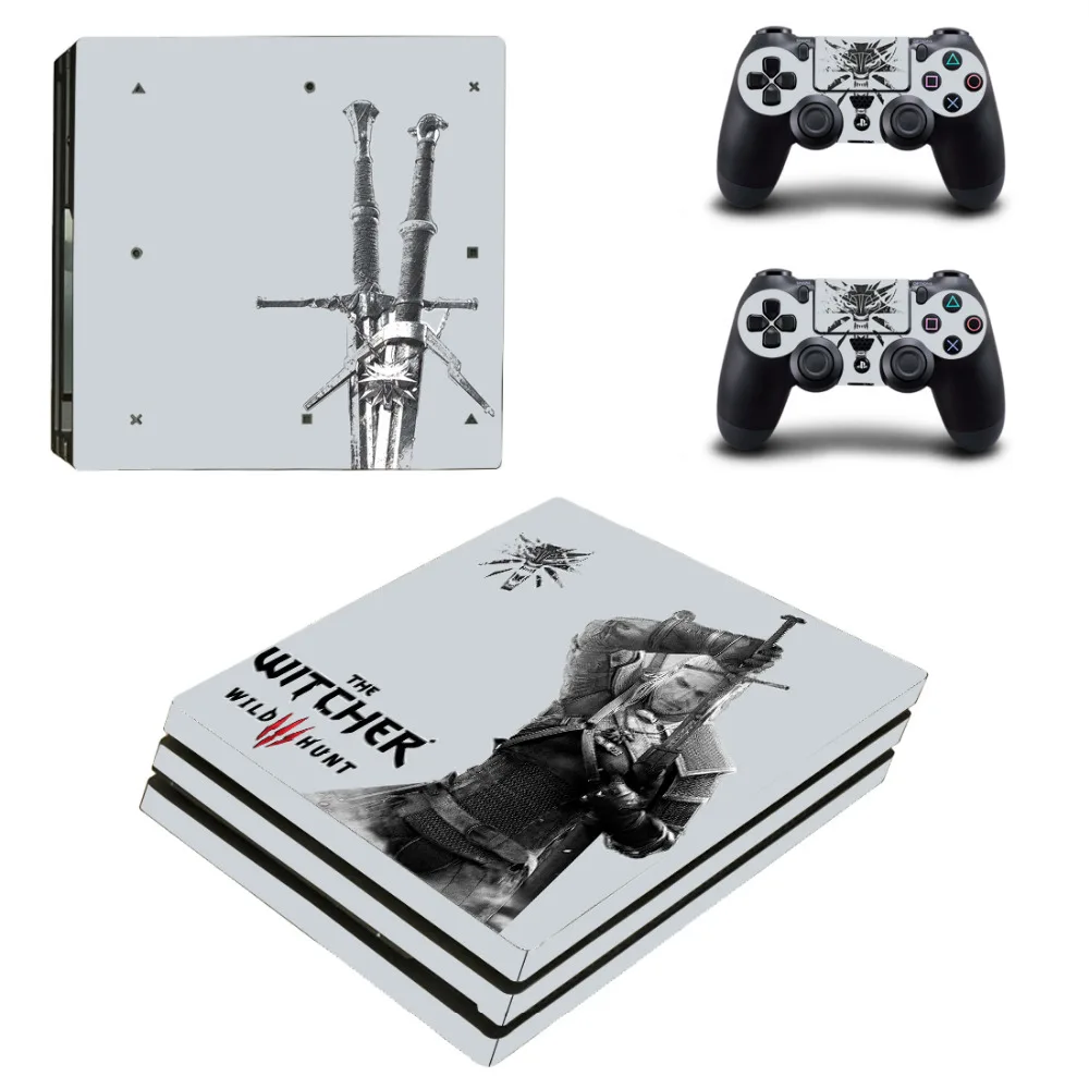 

The Witcher 3 Wild Hunt PS4 Pro Skin Sticker Decal For PS4 PlayStation 4 Pro Console and 2 Controllers PS4 Pro Stickers Vinyl