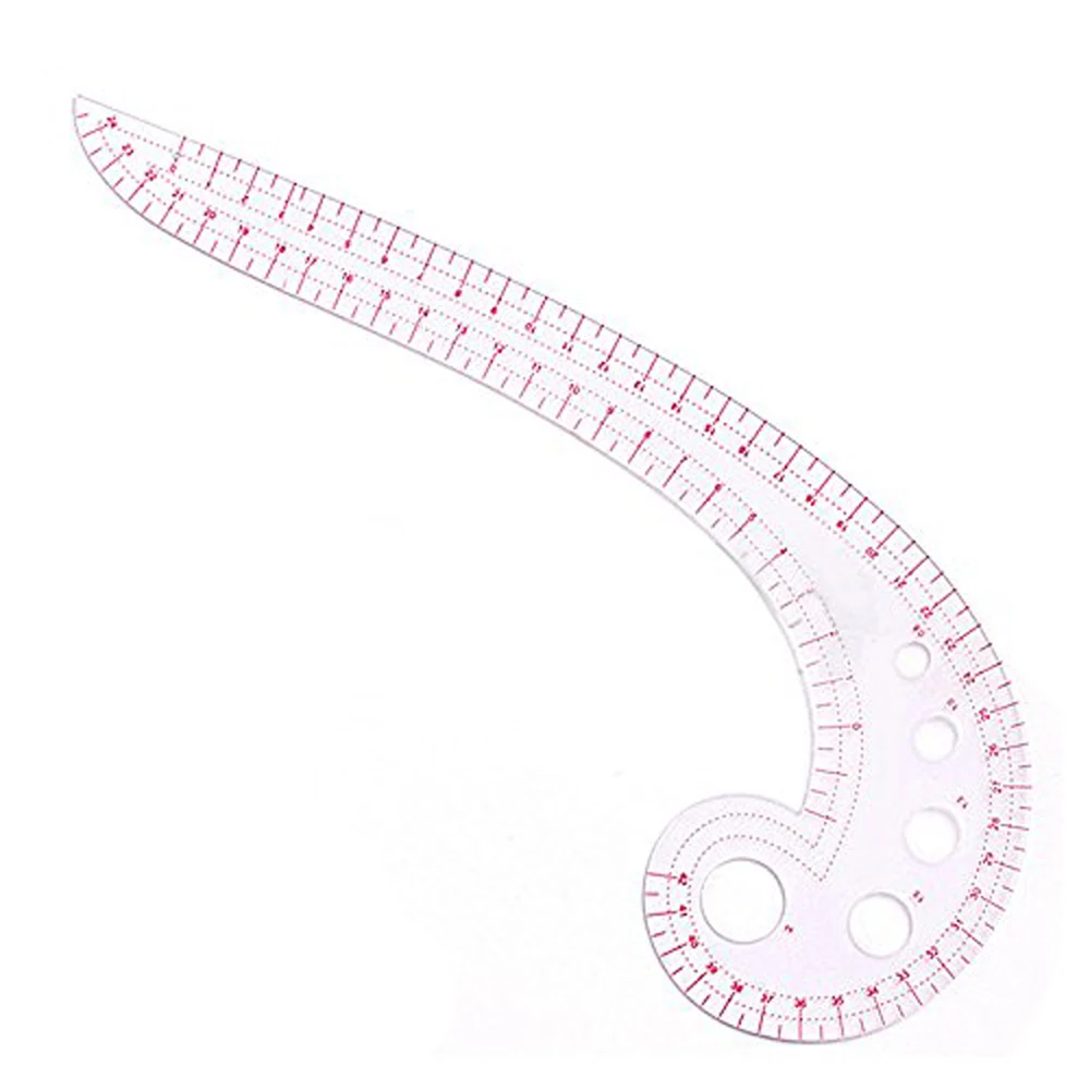 XRHYY Designer Tailor Long Comma Shaped Plastic Curve Ruler Spline Measure For Sewing Dressmaking Pattern Drawing Template