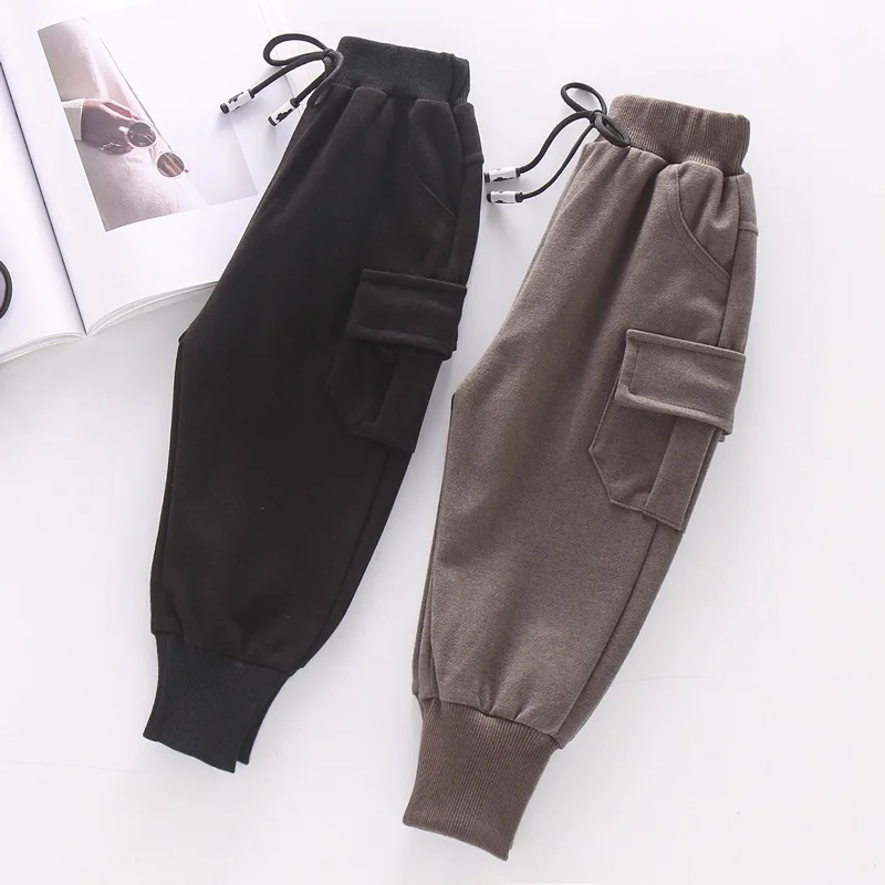 COOTELILI Fashion Active Boys Trousers Pants Baby 2019 Clothes Solid Sweatpants for 2-7t years boys full pants Kids Trousers (6)