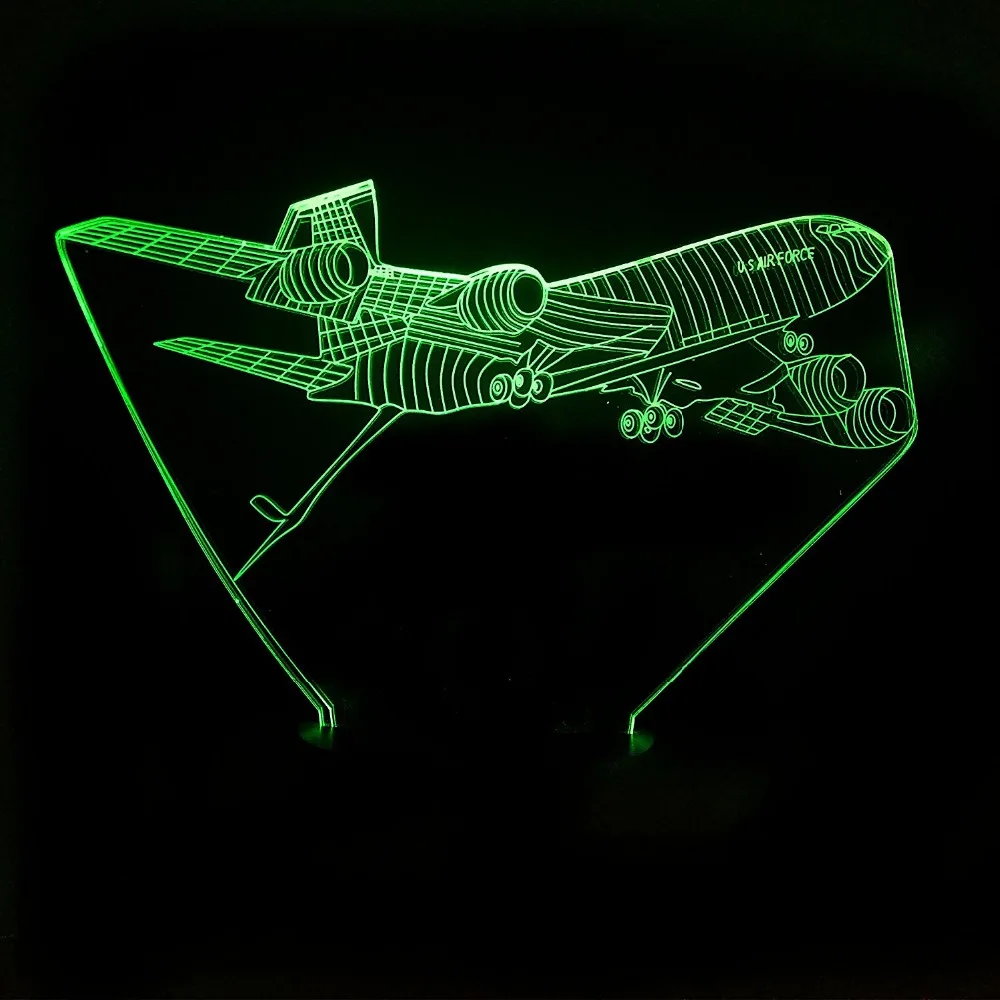 Светодиодный ночник 3D с сенсорной кнопкой акриловая Usb лампа для авиационного