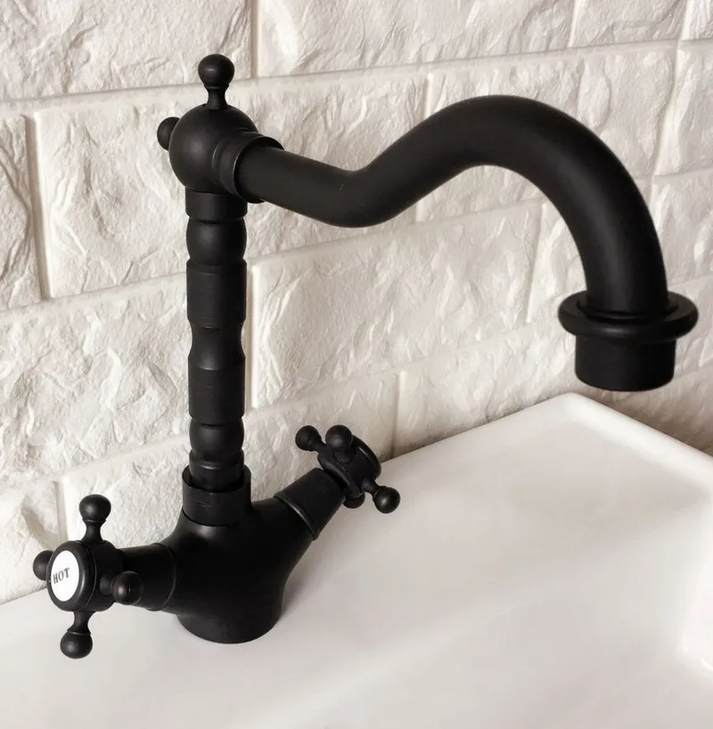 black-oil-rubbed-brass-dual-cross-handles-one-hole-bathroom-kitchen-basin-sink-faucet-mixer-tap-swivel-spout-deck-mounted-mnf342