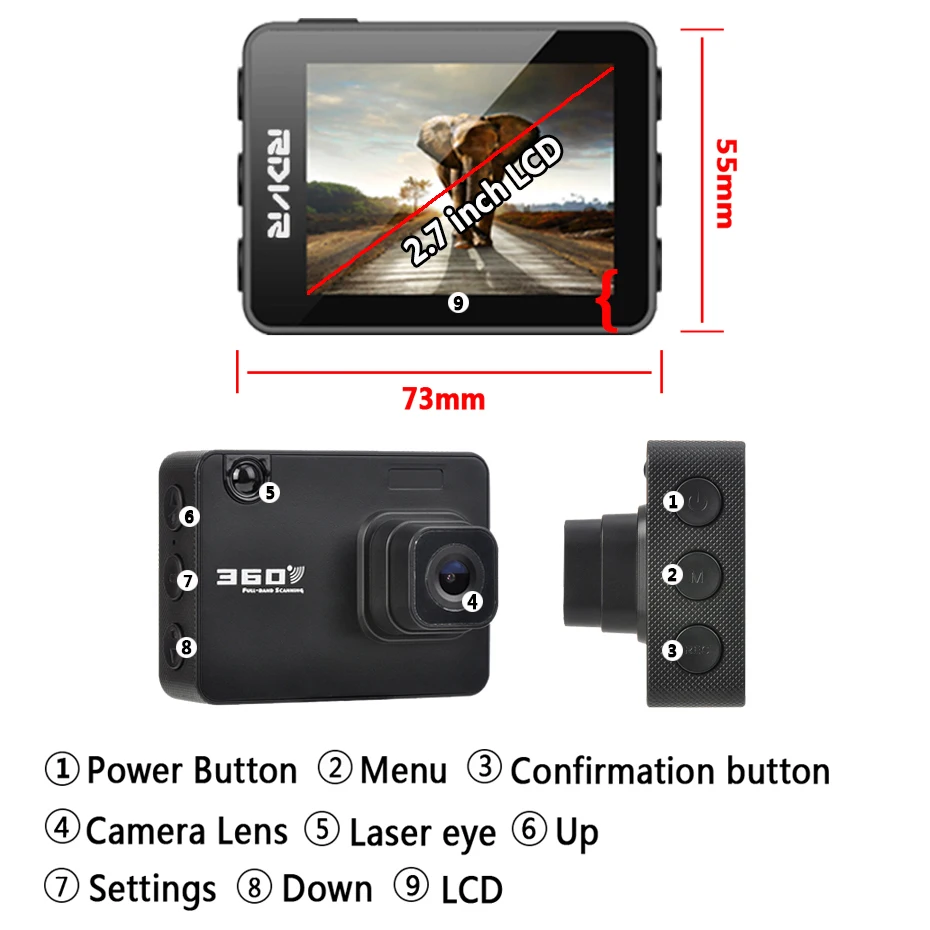 RDVR 2019 Смарт Радар детекторы HD Автомобильный видеорегистратор 2 в 1 Dashcam антирадар